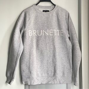 BRUNETTE THE LABEL Brunette Heather Grey Crewneck Sweatshirt